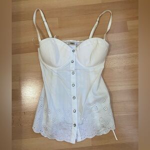 GUESS NWT white bustier cami